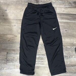 Nike Kids Black Sweatpants with White Logo